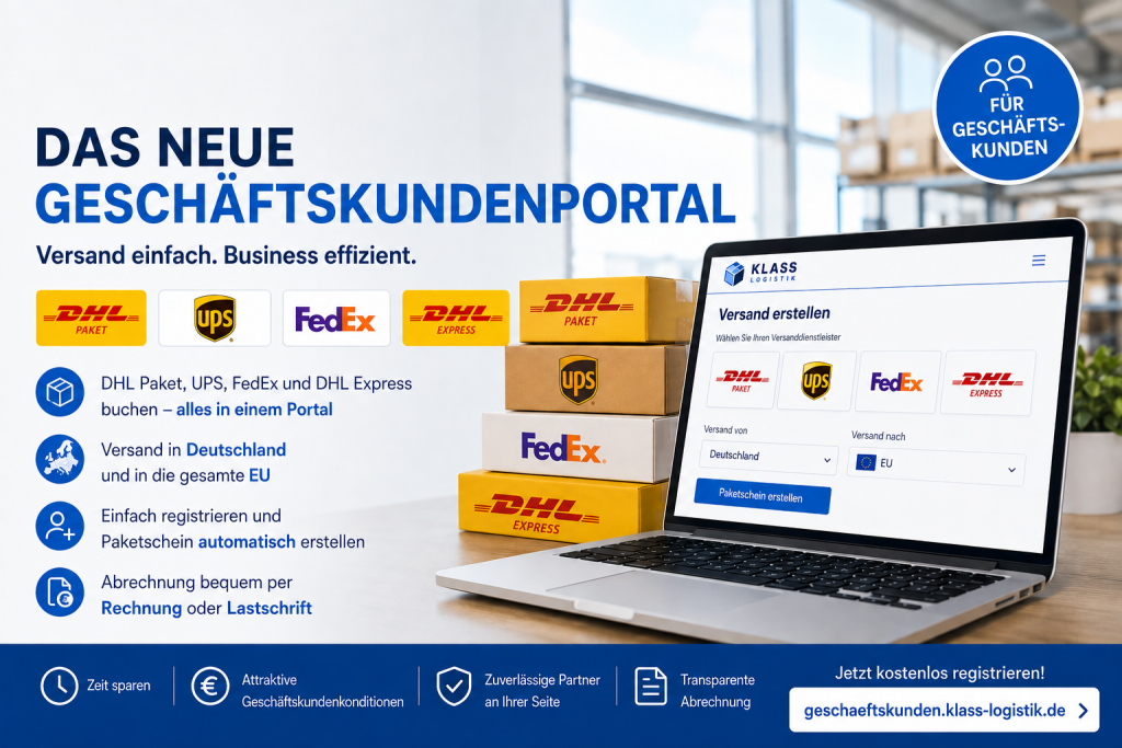 Geschäftskundenportal Klass Logistik